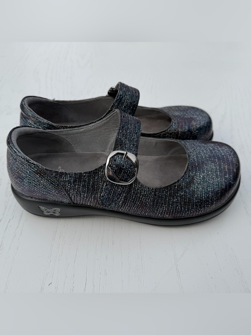 Alegria Women's EU 37 Kourtney Glimmer Glam Comfort Shoes Aura KOU-292